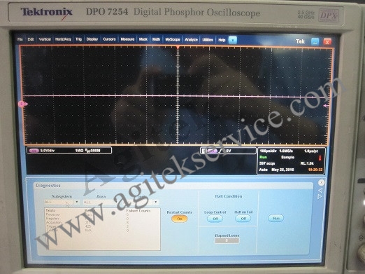 泰克DPO7254示波器基线波形异常故障维修