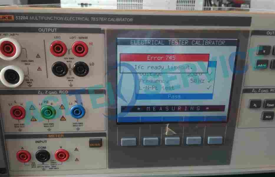 FLUKE校准仪5320A开机报错维修